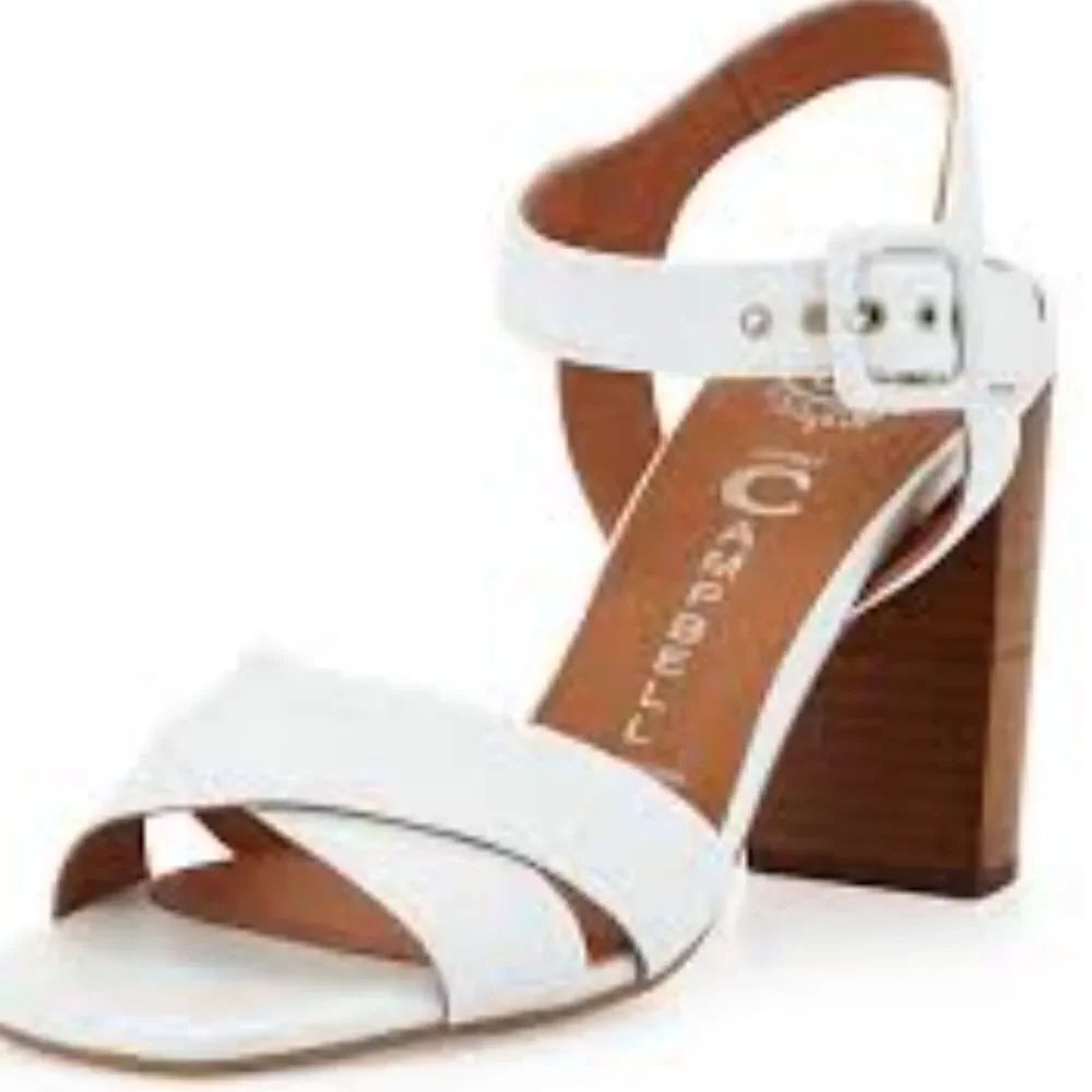Jeffrey Campbell Cermak Mid-Heel Leather Sandal